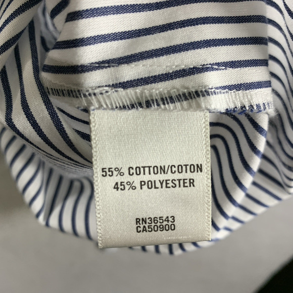 Van Huesen Womens Striped Top Sz XXL Bell Sleeve Tie New England Coastal Preppy - Picture 7 of 10